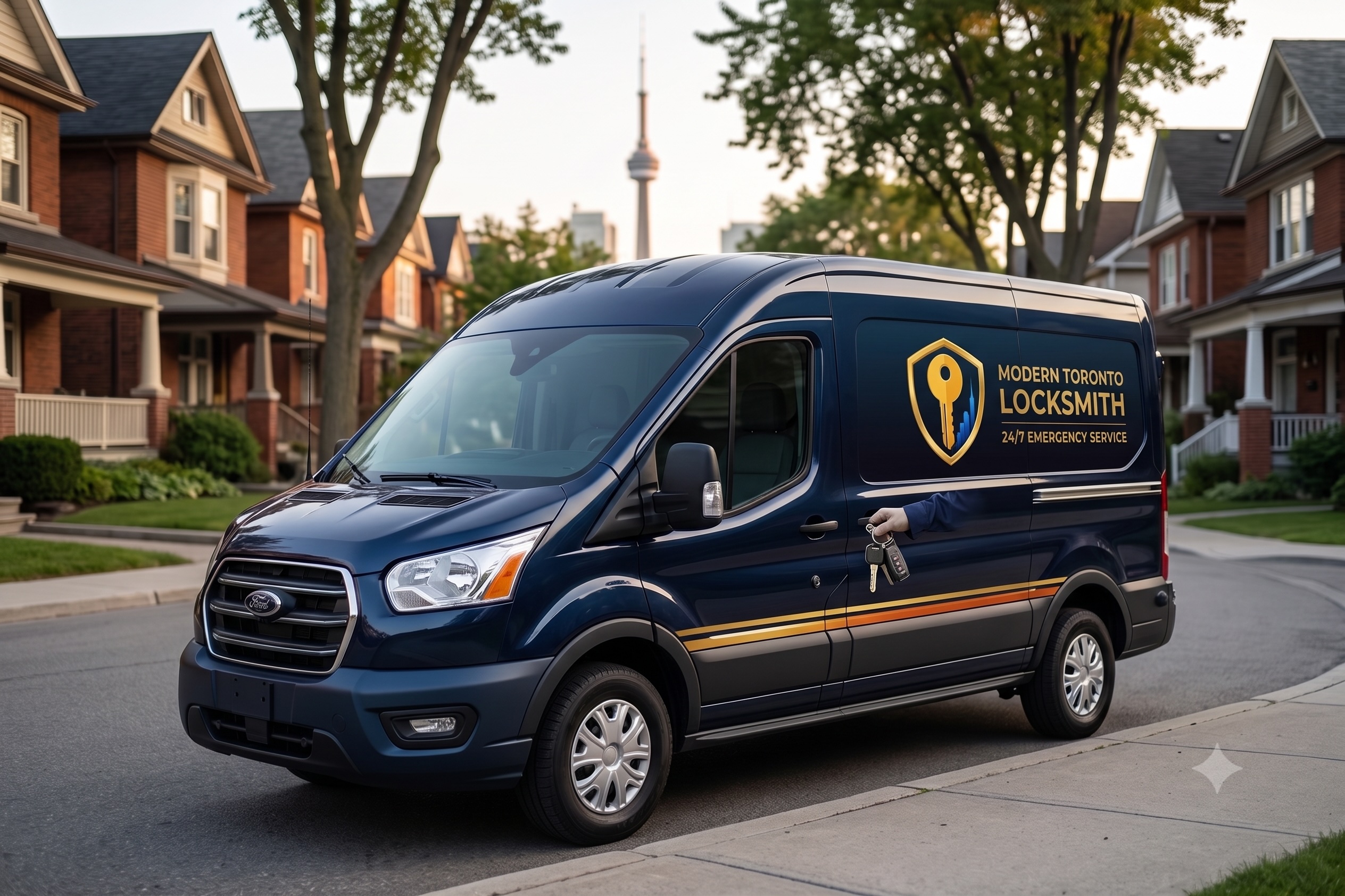 Toronto locksmith company service van in the GTA